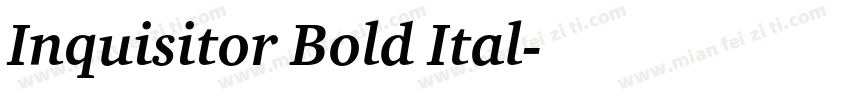 Inquisitor Bold Ital字体转换